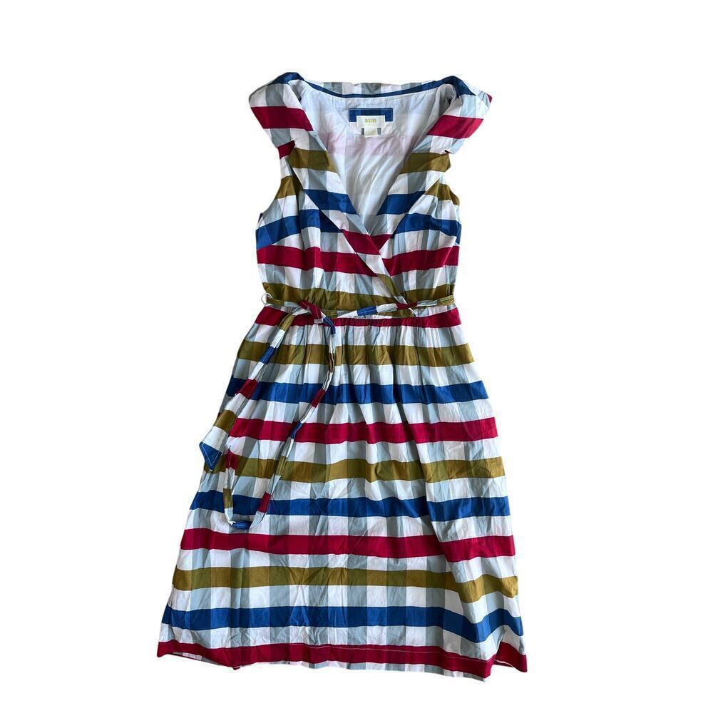 Anthropologie Maeve Cricket Club Plaid Gingham Collar Dress Size 6 - Picture 1 of 8